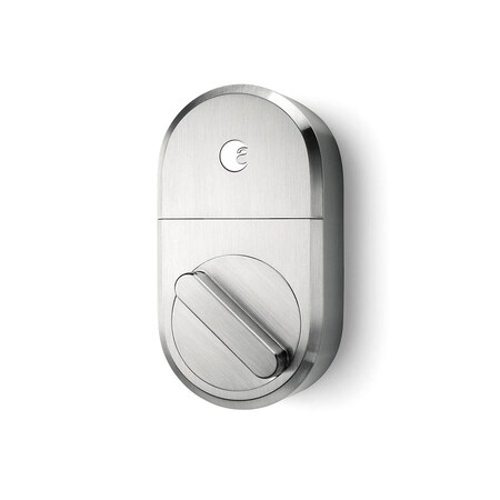August Lock August Smart Lock with Connect Satin Nickel Finish AUG-SL04-C03-N04